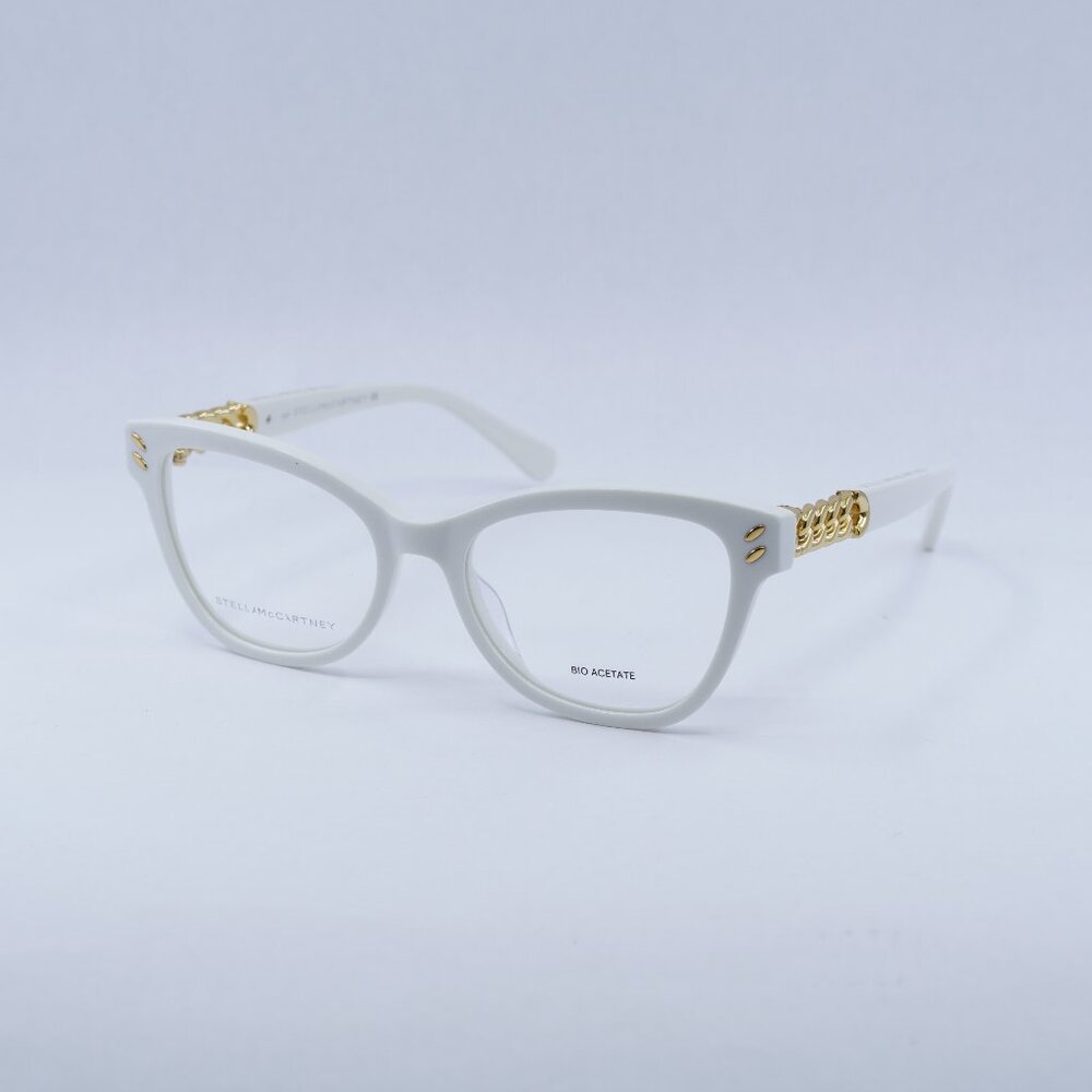 Stella McCartney SC50005I 025 Eyeglasses - White/Gold Frame 53mm
